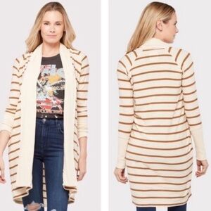 Chaser Shawl Collar Ribbed Cuffed Sleeves Duster Cardigan